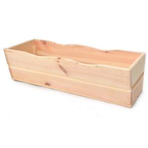 Dřevěný truhlík 64 cm Přírodní dřevo, Dřevěný truhlík 64 cm Přírodní dřevo obraz