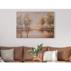 Ručně malovaný obraz Relax v přírodě 100x70 cm, 3D struktura obraz