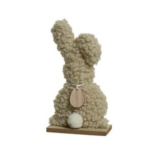 Velikonoční dekorace Plyšový zajíc, béžový obraz