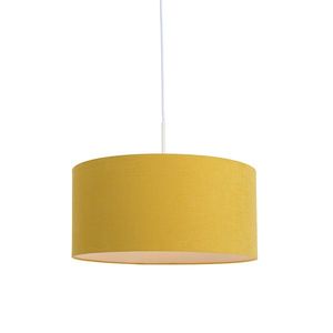 Závěsná lampa bílá se žlutým odstínem 50 cm - Combi 1 obraz