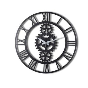Wallity Dekorativní nástěnné hodiny Gear 50 cm černé obraz