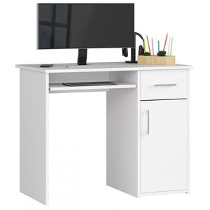 Ak furniture Volně stojící psací stůl Pin 90 cm bílý obraz