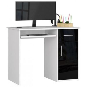 Ak furniture Volně stojící psací stůl Pin 90 cm bílý/černý obraz