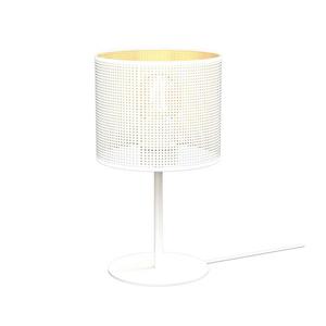Stolní lampa LOFT SHADE 1xE27/60W/230V pr. 18 cm bílá/zlatá obraz
