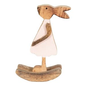 Dřevěná dekorace králíčí dívka v šatičkách M - 14*7*25 cm 6H2151M obraz