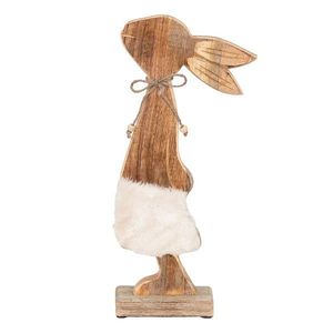 Dřevěná dekorace socha králíčka na podstavci - 18*6*40 cm 6H2155 obraz