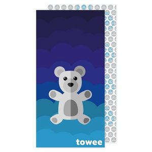 Towee Rychleschnoucí osuška Teddy Bear modrá, 70 x 140 cm obraz