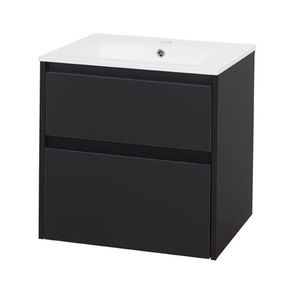 MEREO Opto, koupelnová skříňka s keramickým umyvadlem 61 cm, černá CN940 obraz