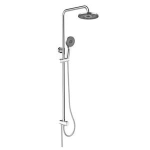 MEREO Sprchový set s tyčí, hadicí, ruční a talíř. kulatou sprchou, černá CB95001SB1 obraz