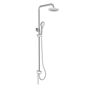 MEREO Sprchový set s tyčí, hadicí, ruční a talíř. kulatou sprchou, slim, nerez CB95001SS1 obraz
