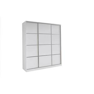 Šatní skříň LITOLARIS 150 bez zrcadla, se 4 šuplíky a 2 šatními tyčemi, bílý mat obraz