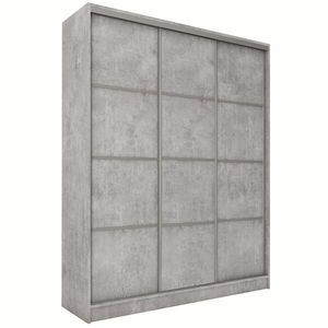 Šatní skříň LITOLARIS 150 bez zrcadla, se 4 šuplíky a 2 šatními tyčemi, beton obraz