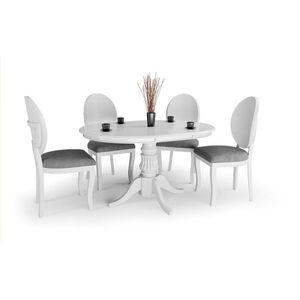 Rozkládací jídelní stůl REMPANG, bílá obraz