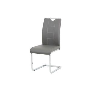 Jídelní židle BURLAT, šedá/chrom obraz