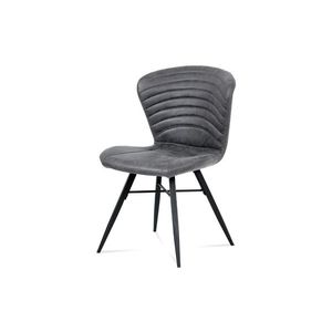 Jídelní židle ICROLEP, šedá látka/kov černý mat obraz