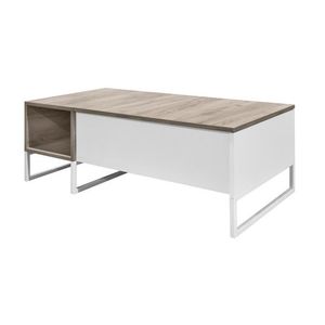 Konferenční stolek TALINUM, dub šedý/bílá obraz