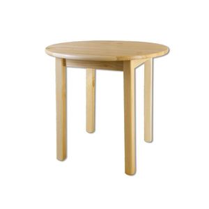 Kulatý jídelní stůl TUNGURA, průměr 50 cm, masiv borovice, moření: … obraz