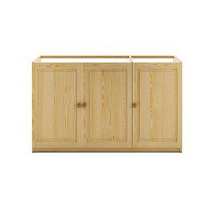 Dřevěná kuchyňská dolní dřezová skříňka NGADI, šíře 120 cm, masiv borovice, moření: … obraz
