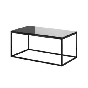 DEJEON konferenční stolek, černá/černé sklo obraz