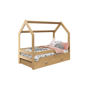 Dětská postel SPECIOSA D3 80x160 v barvě borovice se zásuvkou: borovice obraz
