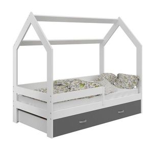 Dětská postel SPECIOSA D3 80x160 v barvě bílé se zásuvkou: šedá obraz
