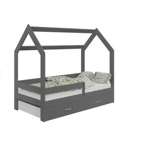 Dětská postel SPECIOSA D3 80x160 v barvě šedé se zásuvkou: šedá obraz