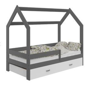Dětská postel SPECIOSA D3 80x160 v barvě šedé se zásuvkou: bílá obraz