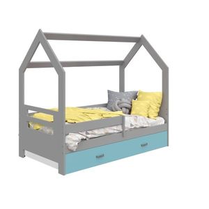 Dětská postel SPECIOSA D3B 80x160 v barvě šedé se zásuvkou: modrá obraz