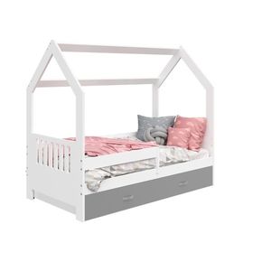 Dětská postel SPECIOSA D3E 80x160 v barvě bílé se zásuvkou: šedá obraz