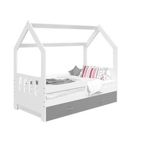 Dětská postel SPECIOSA D3C 80x160 v barvě bílé se zásuvkou: šedá obraz