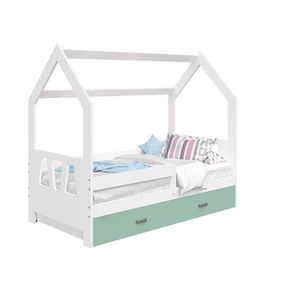 Dětská postel SPECIOSA D3A 80x160 v barvě bílé se zásuvkou: máta obraz