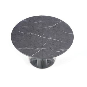 Jídelní stůl EVIJAN, šedý mramor /tmavě šedá obraz