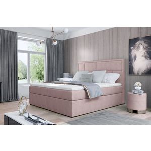 Boxspring BARBARIO 22 160x200, růžová látka obraz