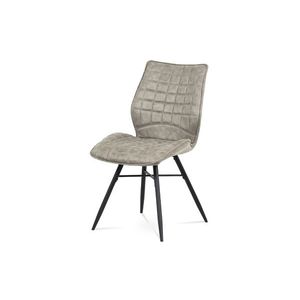 Jídelní židle IRAMUL, lanýžová látka/černý kov obraz