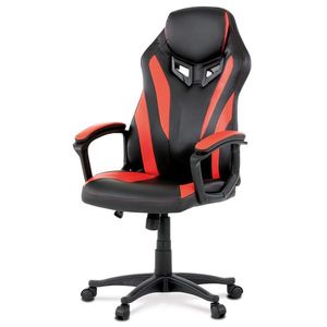 Herní židle CHIGINAG, červená a černá ekokůže obraz