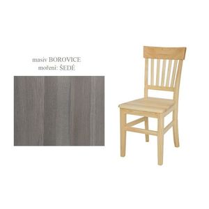 Jídelní židle RUFINA I, masiv borovice/moření: šedá obraz
