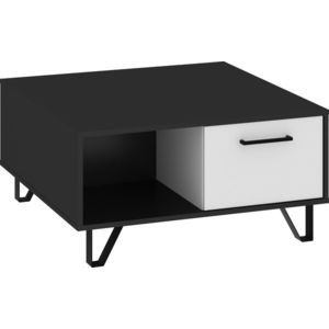 Konferenční stolek PRUDHOE 2D, černá/bílý lesk, 5 let záruka obraz