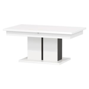 Konferenční stolek SIGOURNEY, bílá/černá obraz