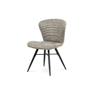 Jídelní židle ICROLEP, lanýžová látka/kov černý mat obraz
