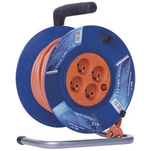 Prodlužovací kabel na bubnu 25 m / 4 zásuvky / červený / PVC / 230 V / 1, 5 mm2 obraz