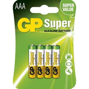 Alkalická baterie GP Super AAA (LR03), 4 ks obraz