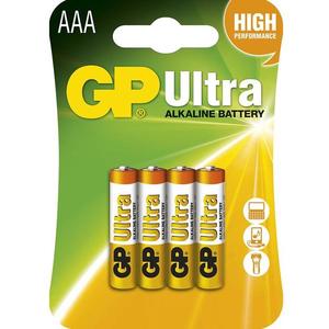 Alkalická baterie GP Ultra AAA (LR03), 4 ks obraz