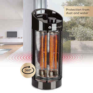 Blumfeldt Heat Guru 360, infračervený ohřívač, stojanový, 1200/600 W, 2 stupně ohřevu, IPX4, černý obraz