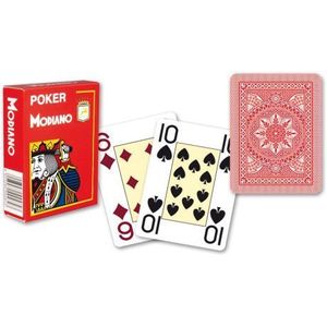 Modiano 4199 100% plastové karty 4 rohy - Červené obraz