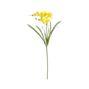 Umělá květina Frézie 60 cm, žlutá obraz