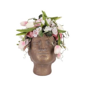 Květináč Lidská hlava, beton obraz