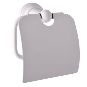 SLEZAK-RAV Držák toaletního papíru s krytem bílý Koupelnový doplněk MORAVA RETRO, Barva: bílá MKA0400B obraz