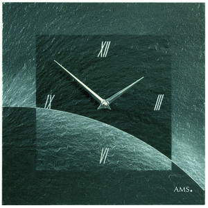 AMS 9518 designové nástěnné břidlicové hodiny, 30 x 30 cm obraz