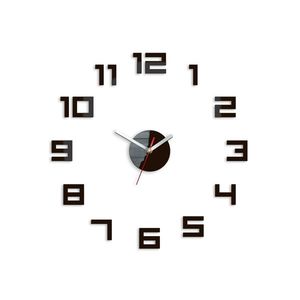 Moderní nástěnné hodiny DIGIT WENGE (nalepovací hodiny na stěnu) obraz