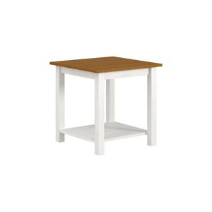 Konferenční stolek FEMI 2, bílá/hnědá obraz
